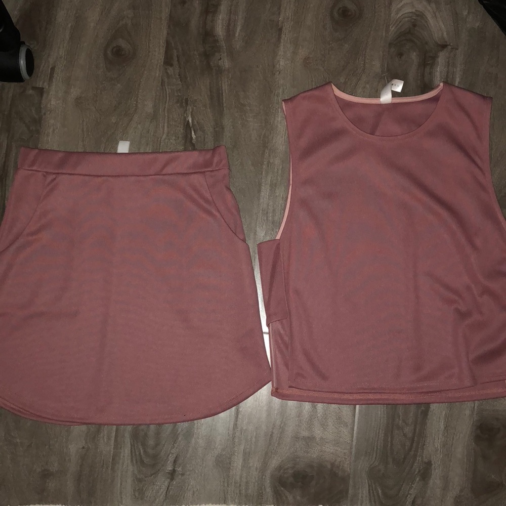 Top+ Skirt Pink Set